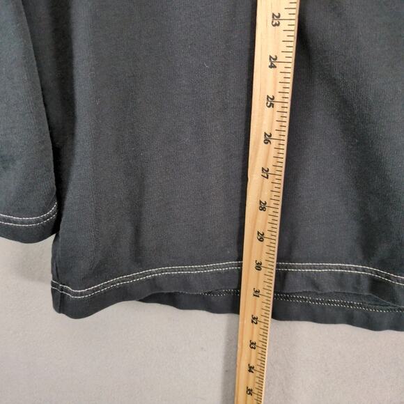 Vtg Nautica Pullover 1/4 Zip Sweatshirt Mens XXL Black White Stitching Mock Neck - Picture 7 of 10